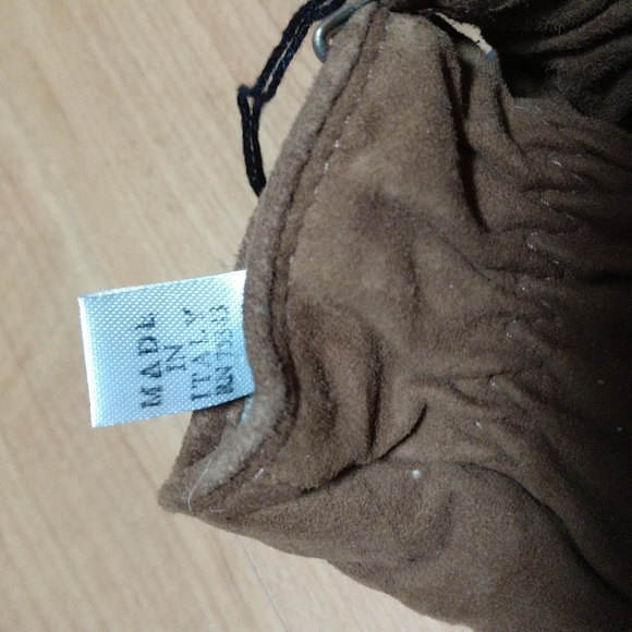#3 DOESKIN SUEDE Wool Lined Tasseled Cinnamon ITALIAN made Gloves NWT - Picture 3 of 6